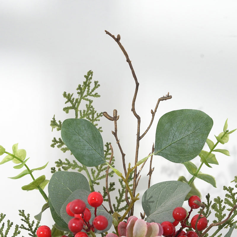 Bulk 14 inches Tall Holy Berry Bouquet for Xmas Arrangement Wholesale