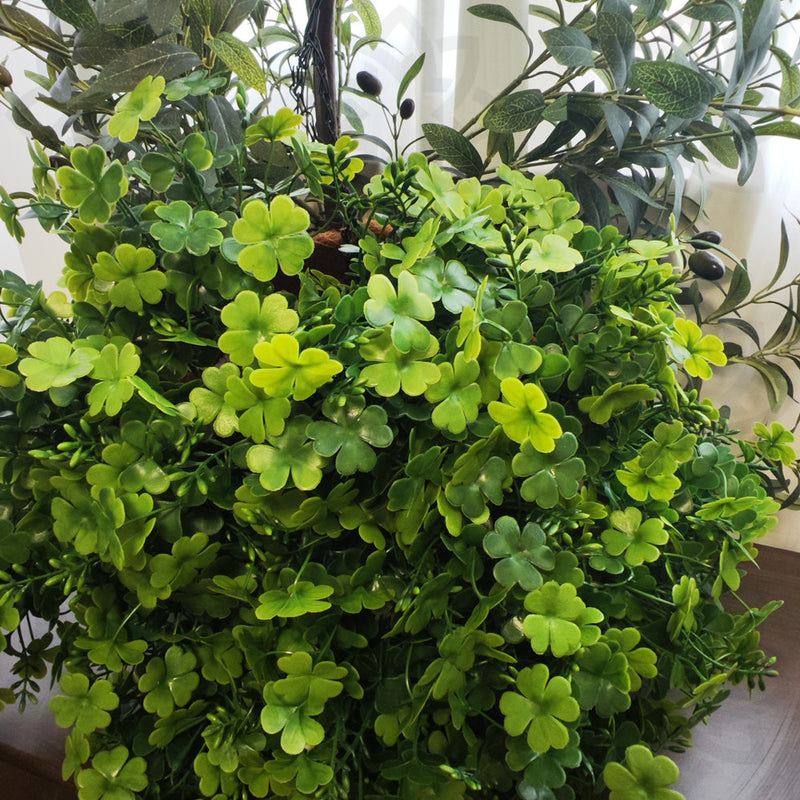 Bulk Happy St. Patrick's Day Clover Plant Four Leaf Bouquet Plantas artificiales al aire libre Resistente a los rayos UV al por mayor