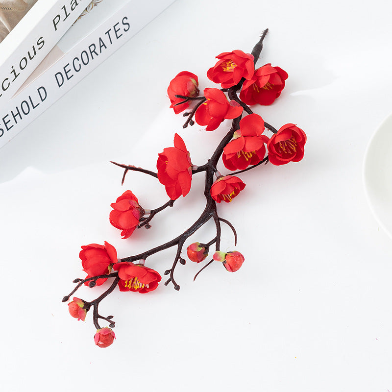 Clearance Bulk 11" Artificial Plum Blossom Twig Pick Artificial Flowers Wholesale