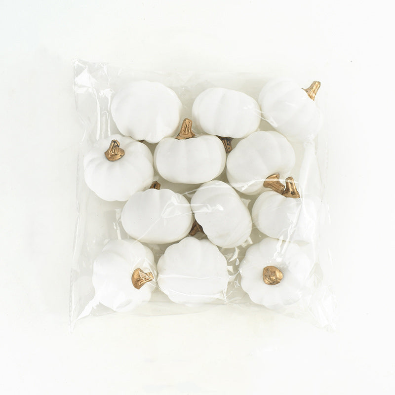 Bulk 12pcs Halloween Artificial Pumpkins Vegetables Centerpiece Mantel Crafts Wholesale