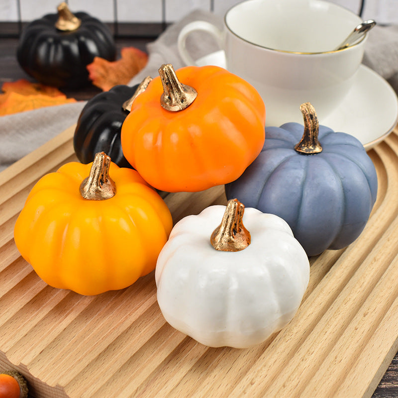 Bulk 12pcs Halloween Artificial Pumpkins Vegetables Centerpiece Mantel Crafts Wholesale