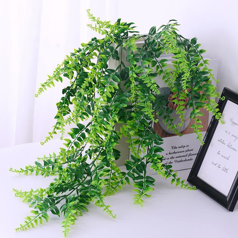 Clearance 200Pcs Boston Ferns Artificial Persian Rattan Fake Hanging Plant Faux Greenery Wholesale