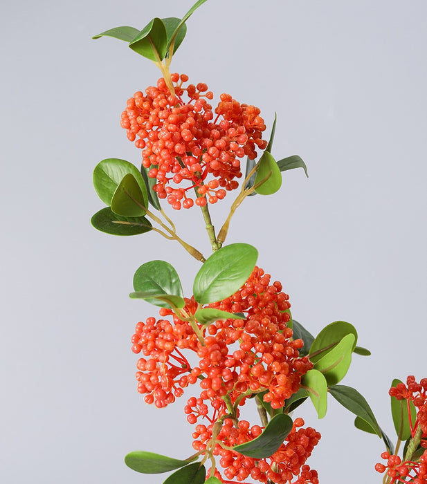 Wholesale Artificial Red Berry Pyracantha Cotoneaster Brazilian Pepper Christmasberry Christmas Holiday Stem 35 Inch