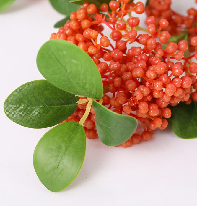 Wholesale Artificial Orange Berry Pyracantha Cotoneaster Brazilian Pepper Christmasberry Christmas Holiday Stem 35 Inch