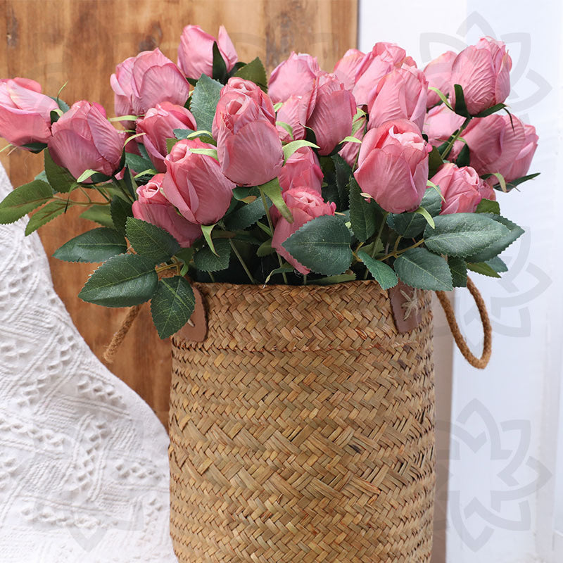 Bulk 18" Artificial Flowers Silk Rose Buds Wholesale