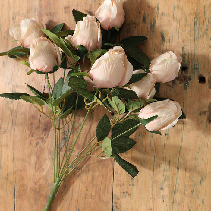 Flores artificiales a granel de 18 ", capullos de rosas de seda, venta al por mayor