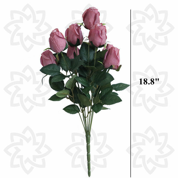 Bulk 18" Artificial Flowers Silk Rose Buds Wholesale
