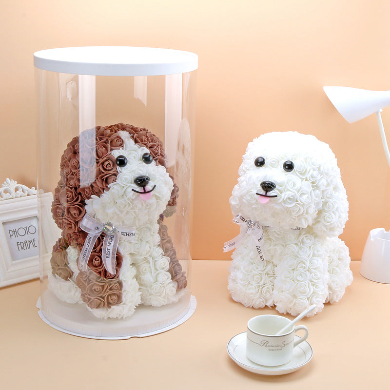 Cadeaux exclusifs en vrac Rose Dog Fleurs de roses artificielles en gros