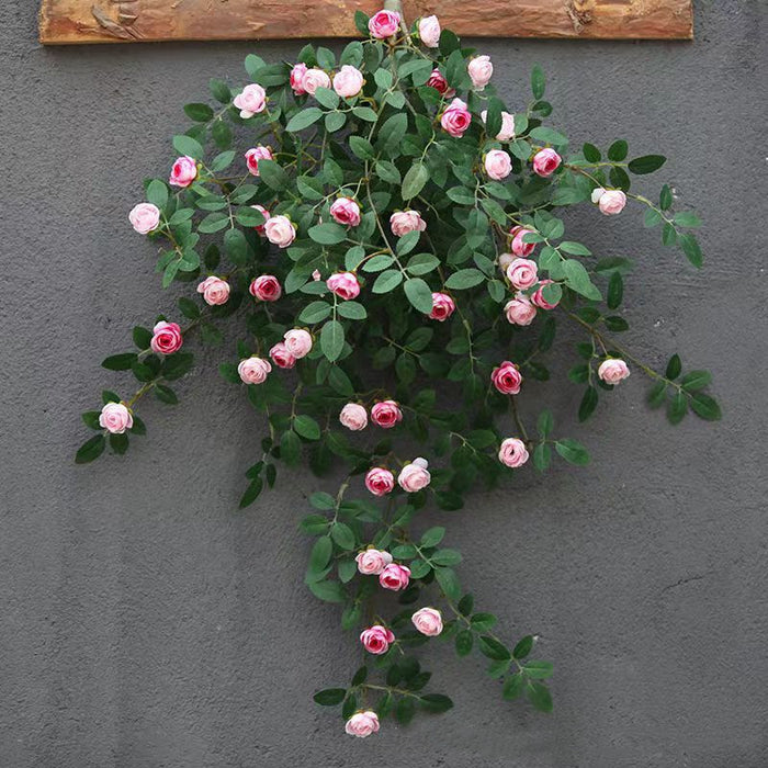 Bulk Rose Buds Hanging Flowers Garland Vine Silk Rose Artificial Flowers Hanging Wholesale