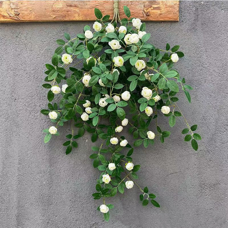 Bulk Rose Buds Hanging Flowers Garland Vine Silk Rose Artificial Flowers Hanging Wholesale