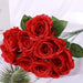 1 Bush 15 Inch Faux Flowers Rose Bouquet - Artificialmerch