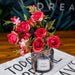 1 Bush Artificial Roses Flowers Realistic Blossom Bouquet - Artificialmerch