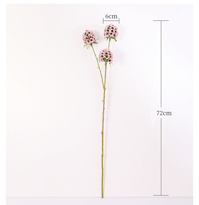 Flor de relleno de vainas de Scabiosa artificial a granel Scabiosa Stella Stem 28 pulgadas al por mayor 