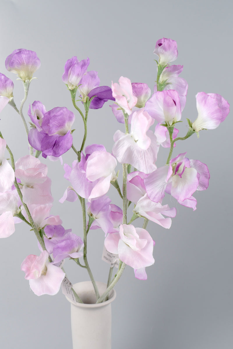 AM Basics Artificial Flowers Silk Sweetpea Long Stem