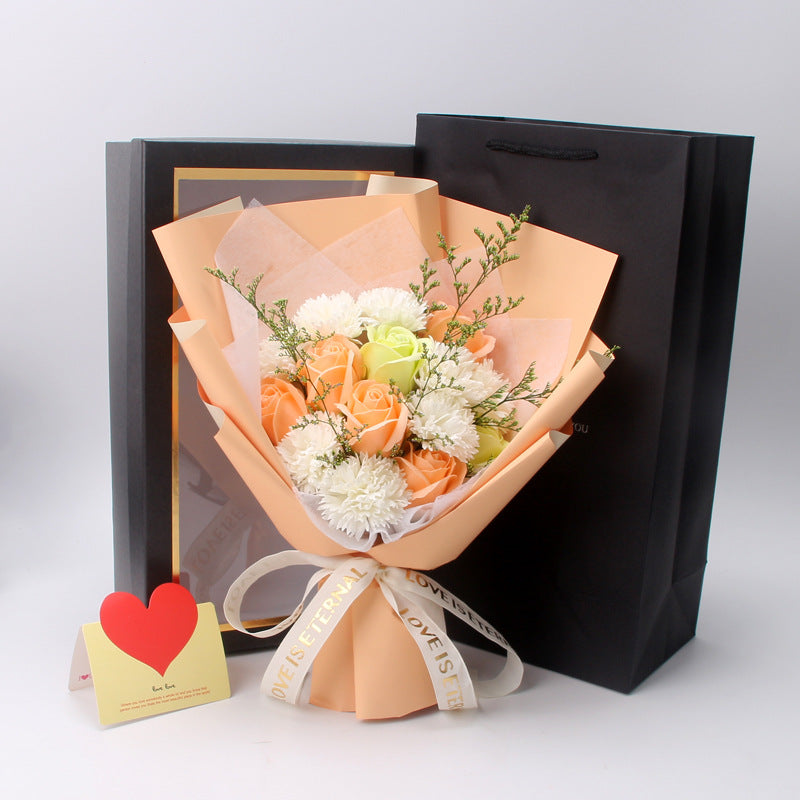 El jabón artificial a granel florece los regalos mezclados del ramo del clavel de Rose para ella al por mayor