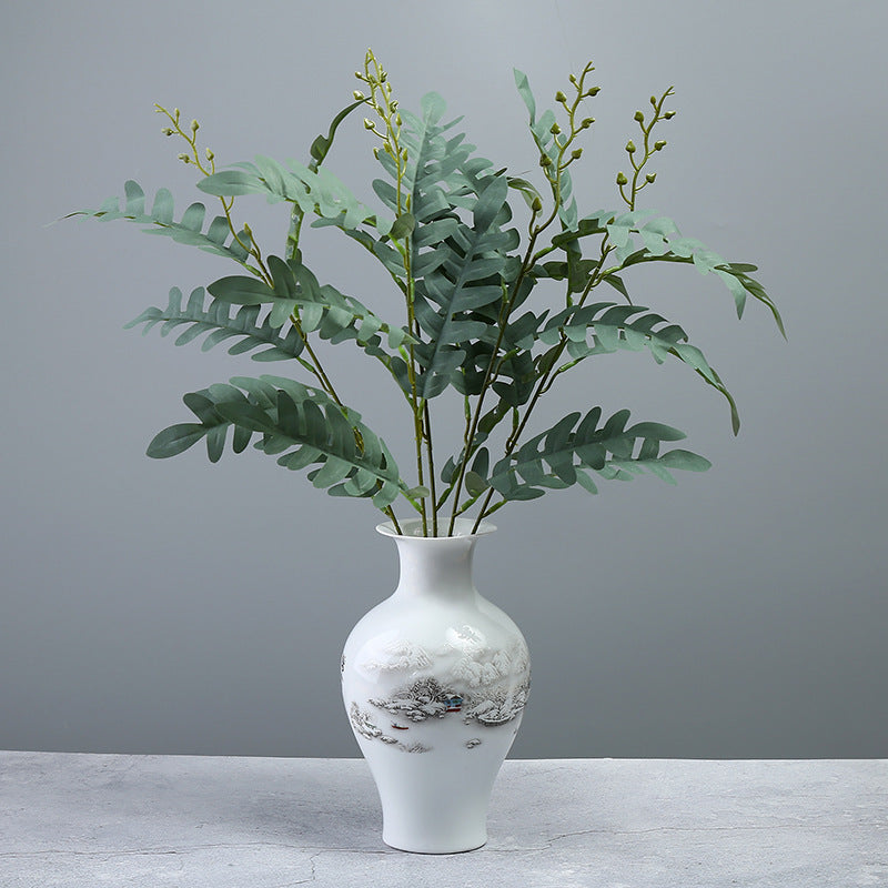 Bulk 20" Artificial Sophora Japonica Leaves Twig Locust Leaves Stem Wholesale