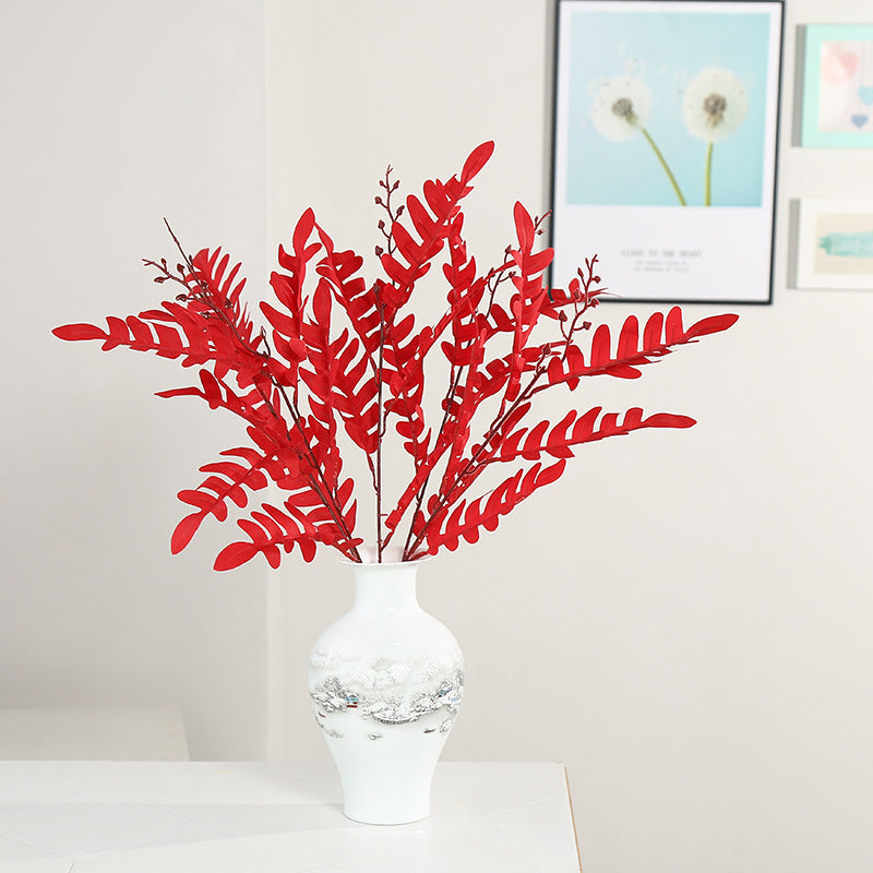 Bulk 20" Artificial Sophora Japonica Leaves Twig Locust Leaves Stem Wholesale