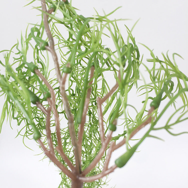 Venta al por mayor Planta de aire artificial de musgo español Tillandsia Usneoides Decoración colgante de 33 pulgadas 