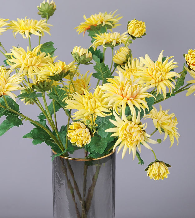 Bulk 28" Artificial Straw Mum Flower Spray Fall Country Copper Chrysanthemum Grandiflorum Stem Wholesale