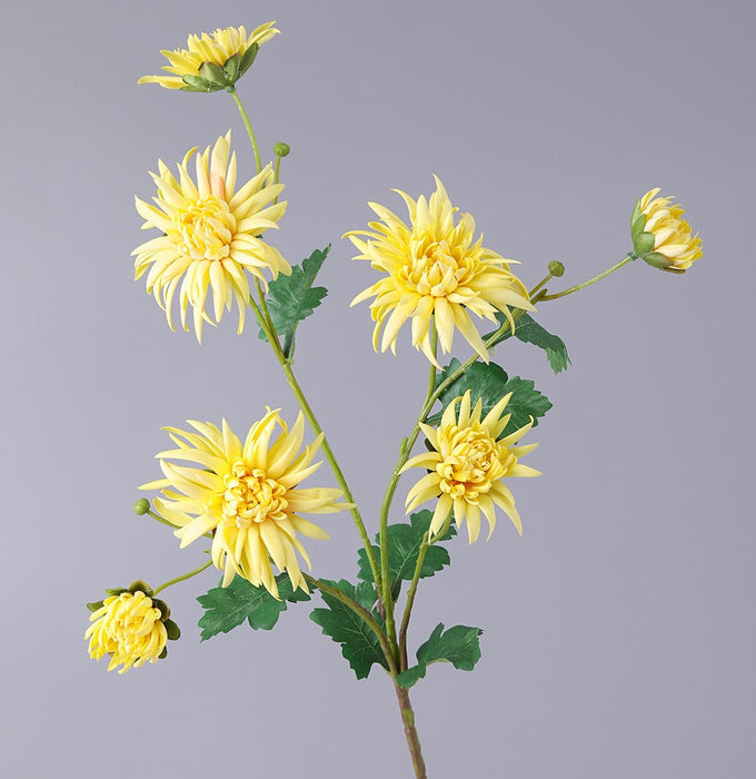Bulk 28 "Paja artificial Mum Flower Spray Fall Country Cobre Crisantemo Grandiflorum Tallo al por mayor 