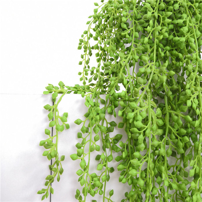 Bulk 5Pcs Greenery Plants Artificial Donkey Tail Succulent Lover's Tear Strings of Pearls Hanging Succulents Wholesale