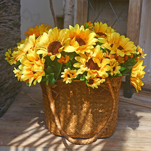 Giant Sunflowers Artificial Flowers 7 Forked Sunflowers 2 Bunch Sunflowers