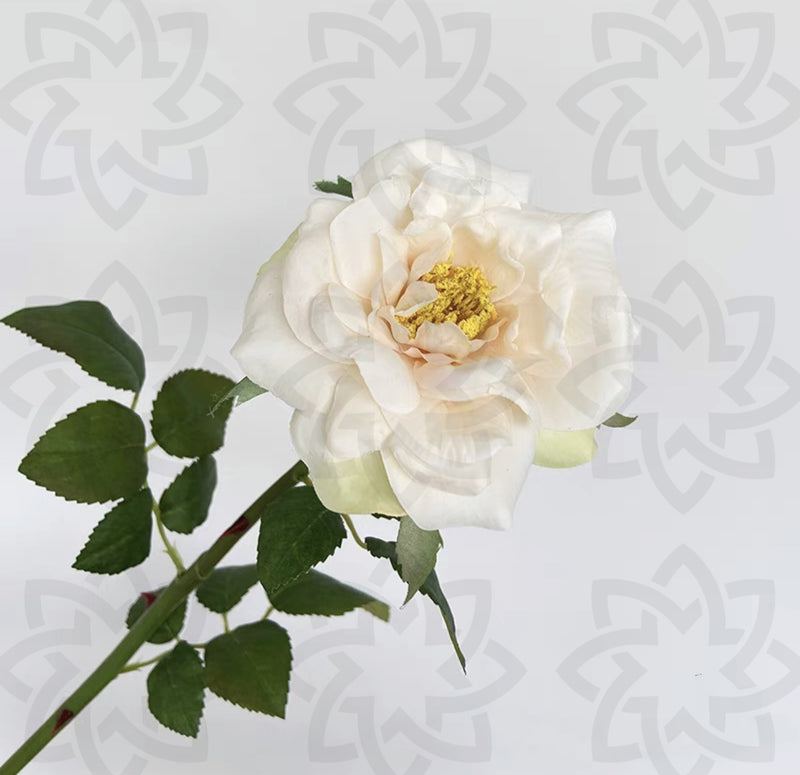 Tige de rose à thé artificielle en vrac de 19,6 po au toucher réaliste en gros 