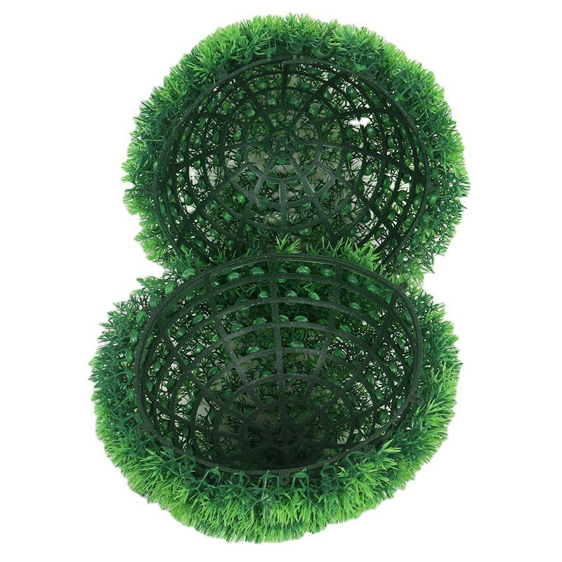 Bolas de hierba de aguja de pino Topiary Artificial a granel, bola de planta, decoración de jardín para el hogar, venta al por mayor