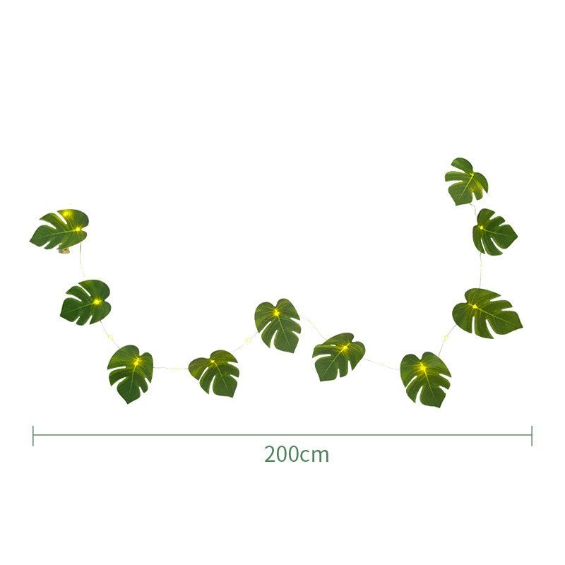 Bulk 79" Artificial Tropical Palm Leaves Vine Garland String Lights Wholesale