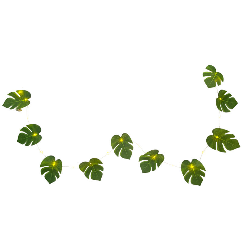 Bulk 79" Artificial Tropical Palm Leaves Vine Garland String Lights Wholesale