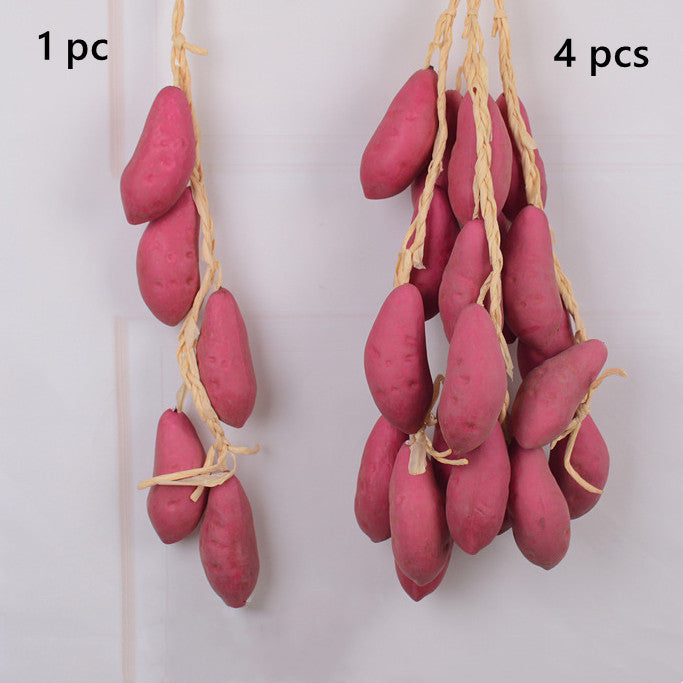 Adorno de verduras artificiales a granel Pimienta Colgante Cuerda Simulación Realista Hot Chili Vegetal Fruta Garland Vine para el hogar Cocina Granja Fiesta Decoración de la pared al por mayor 