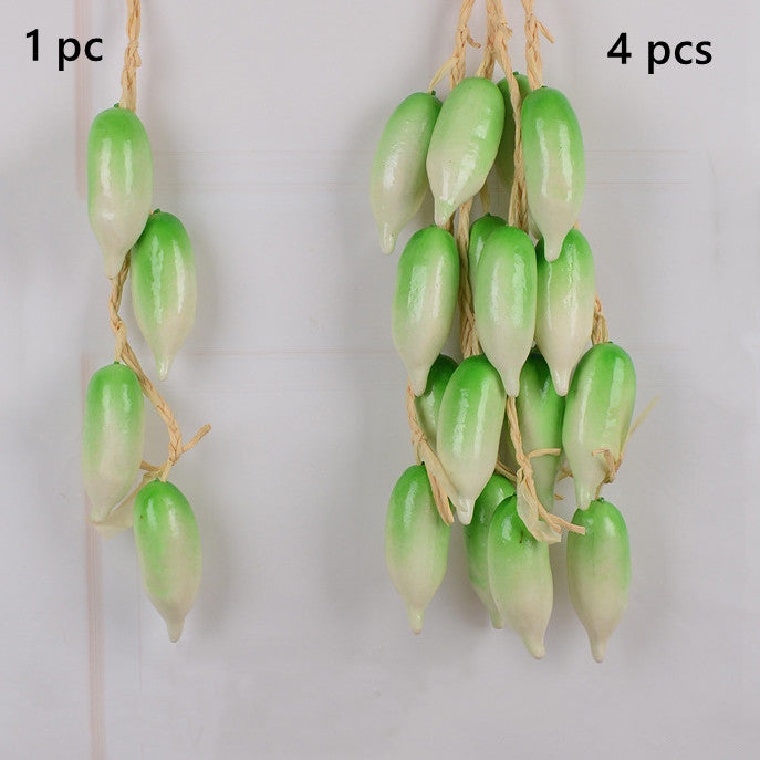 Adorno de verduras artificiales a granel Pimienta Colgante Cuerda Simulación Realista Hot Chili Vegetal Fruta Garland Vine para el hogar Cocina Granja Fiesta Decoración de la pared al por mayor 