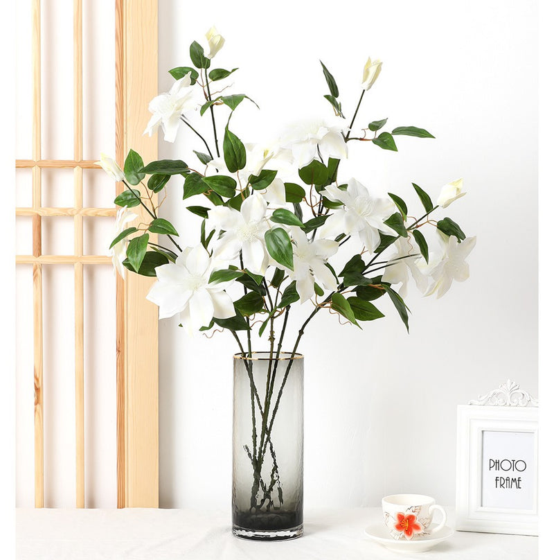 Clématite artificielle violette en vrac avec feuillage 26 pouces en gros 