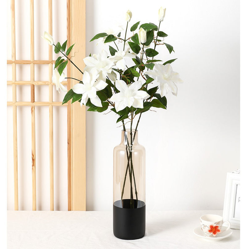 Clématite artificielle violette en vrac avec feuillage 26 pouces en gros 