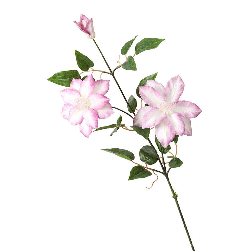 Clématite artificielle violette en vrac avec feuillage 26 pouces en gros 