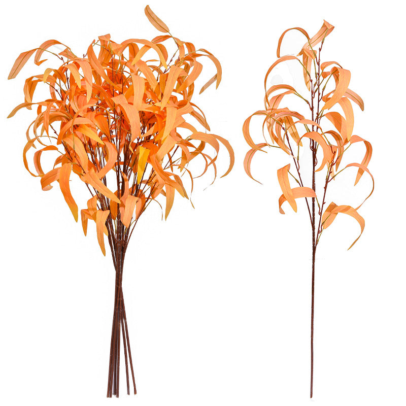 Eucalipto artificial a granel Real Touch Fake Salix Leaf Spray Plantas al por mayor 
