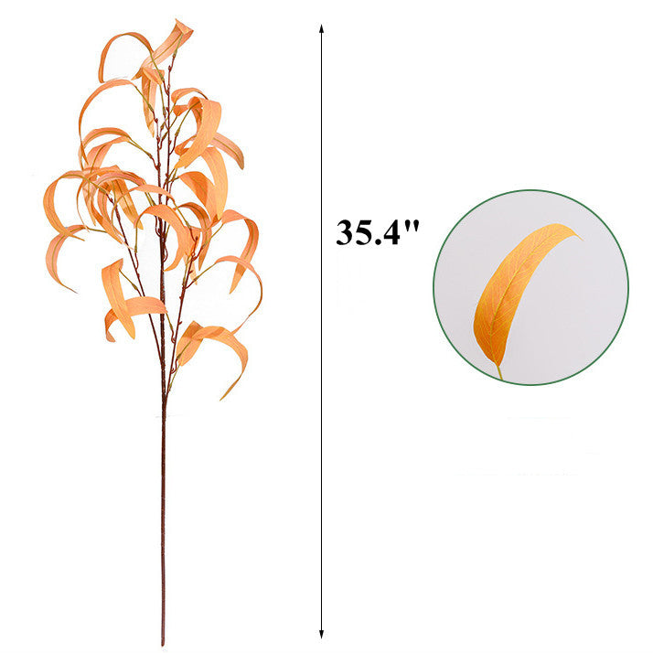 Eucalipto artificial a granel Real Touch Fake Salix Leaf Spray Plantas al por mayor 