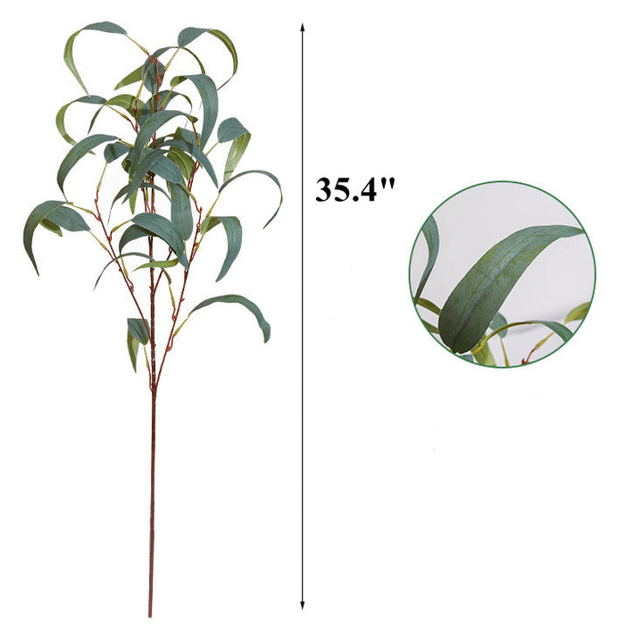 Eucalipto artificial a granel Real Touch Fake Salix Leaf Spray Plantas al por mayor 