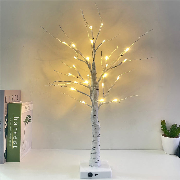 Bulk Artificial White Birch Lamp Tree Light Tree Tabletop LED Night Light Holiday Home Decoration Wholesale