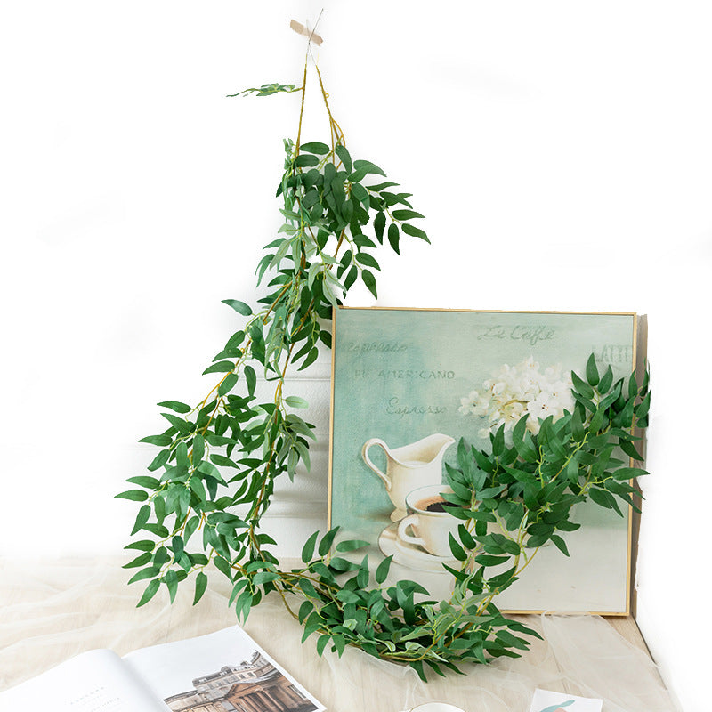 Bulk 73" Artificial Willow Rattan Eucalyptus Garland Vine Wholesale