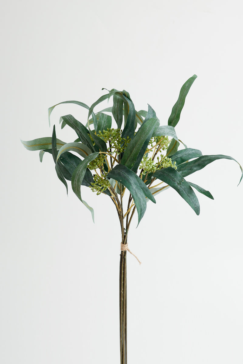 AM Basics Artificial Eucalyptus Small Bouquet with Fruits 15 Inch