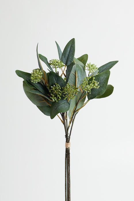 AM Basics Artificial Eucalyptus Small Bouquet with Fruits 15 Inch