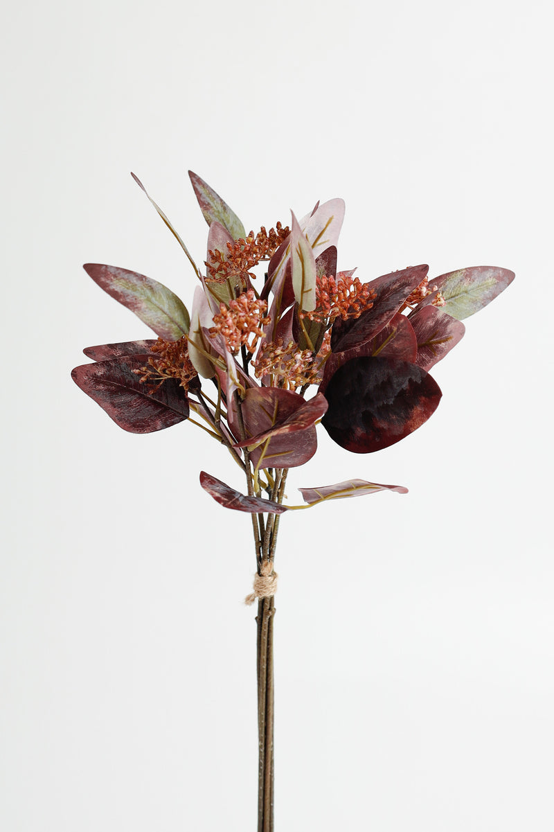 AM Basics Artificial Eucalyptus Small Bouquet with Fruits 15 Inch