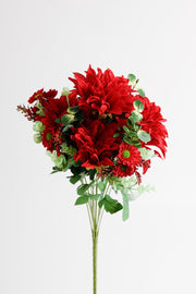 1 Bush 19 Inch Artificial Flowers Dahlia Bouquet - Artificialmerch
