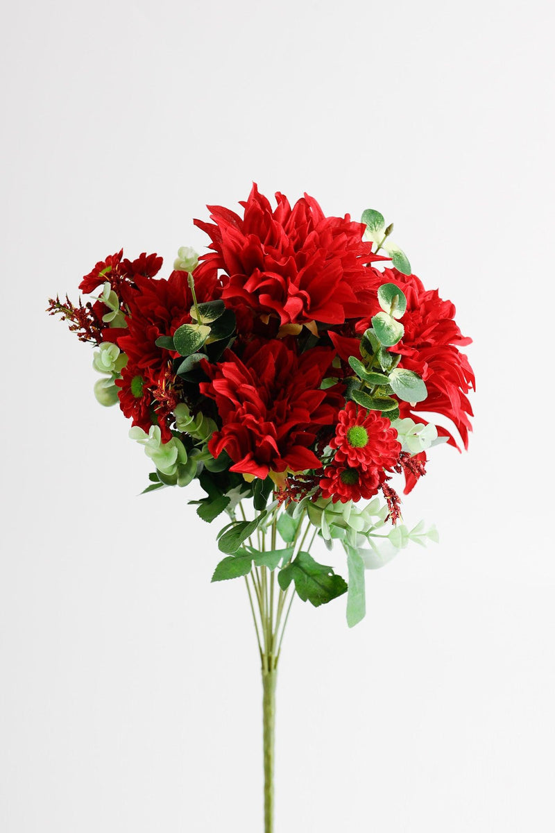 1 Bush 19 Inch Artificial Flowers Dahlia Bouquet - Artificialmerch