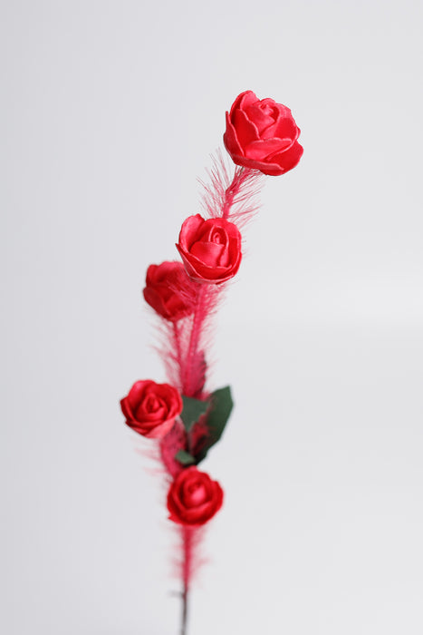 Foam Mini Roses with Phoenix Tail 21 Inch