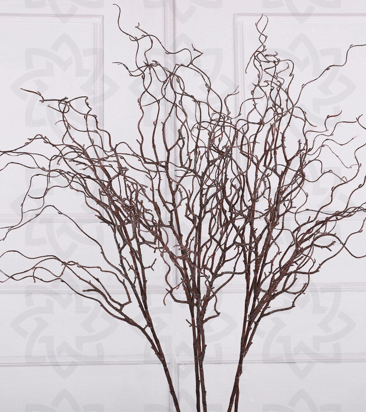 Lot de 3 branches de saule extra-longues et bouclées de 119,4 cm en vrac, branches en tire-bouchon, fleurs artificielles hautes pour vase de sol, vente en gros