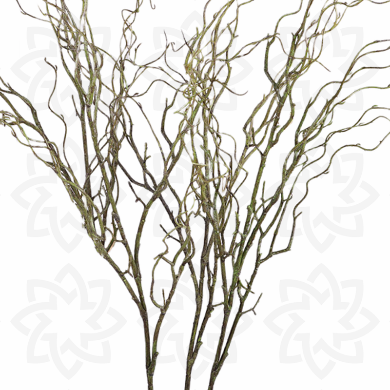 Lot de 3 branches de saule extra-longues et bouclées de 119,4 cm en vrac, branches en tire-bouchon, fleurs artificielles hautes pour vase de sol, vente en gros