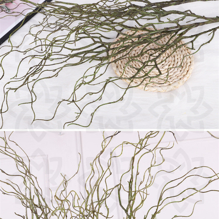 Lot de 3 branches de saule extra-longues et bouclées de 119,4 cm en vrac, branches en tire-bouchon, fleurs artificielles hautes pour vase de sol, vente en gros