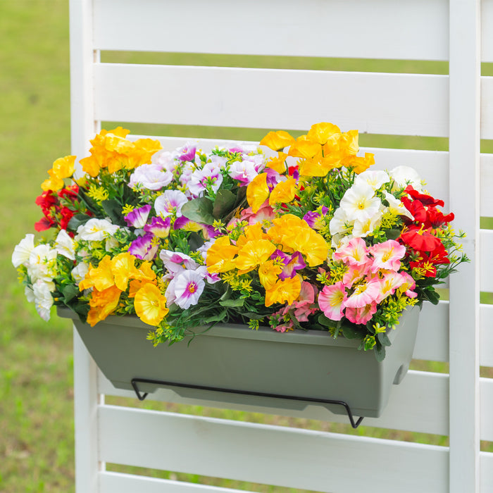 Bulk 13" Morning Glory Bush Artificial Flowers for Outdoor UV Resistant Plants Wholesale